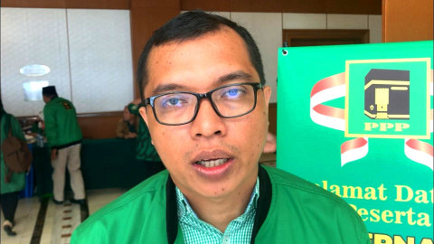 Ketua OC Pelaksanaan Mukernas PPP, Ahmad Baidowi, di Hotel Grand Sahid Jaya, Jakarta Pusat. Foto: Paulina Herasmaranindar/kumparan