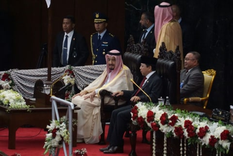 Foto 30 Menit Raja Salman Di Gedung Dpr Kumparan Com