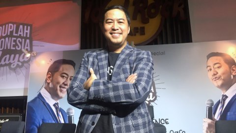 Pandji Pragiwaksono di Konferensi Pers Film 'Hiduplah Indonesia Maya Tour'. Foto: Sarah Yulianti Purnama/kumparan