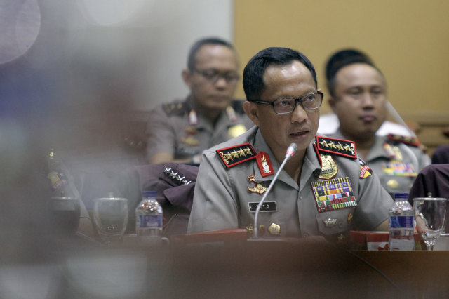 Kapolri Jenderal Polisi Tito Karnavian saat mengikuti Rapat Bersama Komisi III DPR (Foto: Antarafoto)