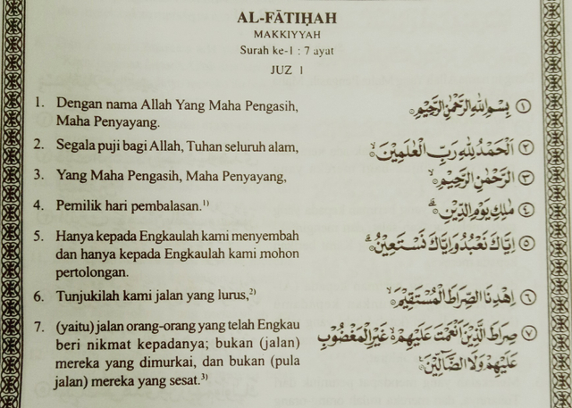 Doa Al Fatihah Dan Artinya