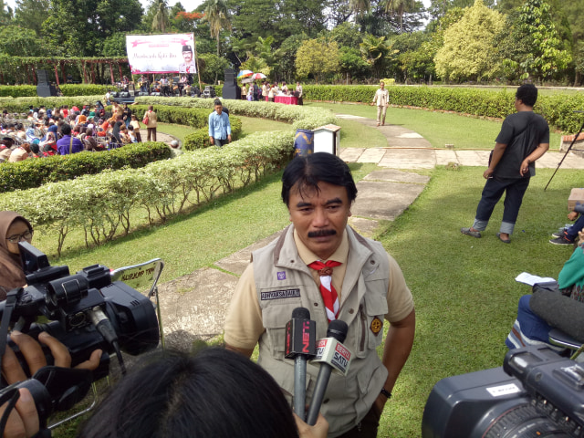 Acara yang digelar Kwartir Nasional (Kwarnas) untuk memperingati Hari Ibu 2016 digagas langsung oleh Ketua Kwarnas, Adhyaksa Dault. (Foto: Damianus Andreas)