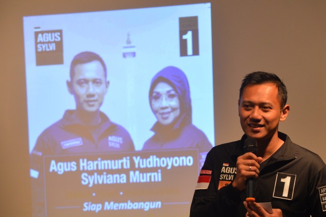 Calon Gubernur DKI Jakarta Agus Harimurti Yudhoyono berpidato. (Foto: ANTARA)