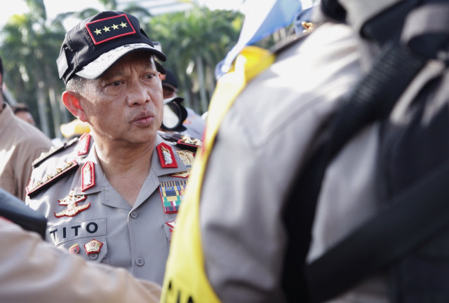 Kapolri, Tito Karnavian dalam suatu acara  di Monas (Foto: Fanny Kusumawardhani)