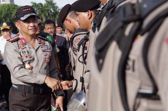 Kapolri, Tito Karnavian dalam apel pagi di Monas (Foto: Fanny Kusumawardhani/kumparan)