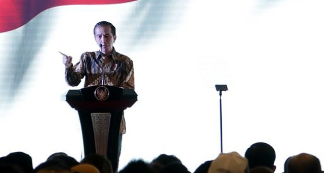 Presiden Jokowi di acara Munaslub Partai Hanura (Foto: Fanny Kusumawardhani)