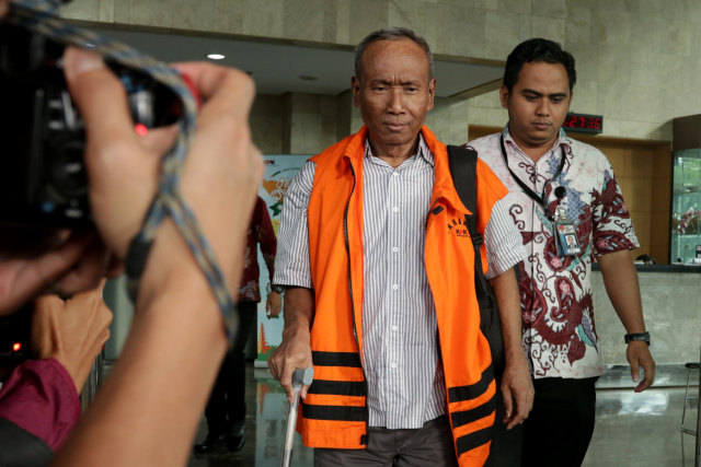 Sugiharto, tersangka kasus korupsi pengadaan e-KTP. (Foto: Fanny Kusumawardhani/kumparan)