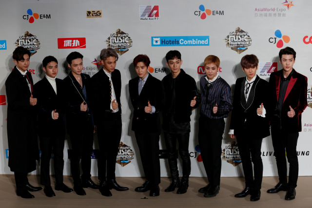 Boyband Korea Selatan EXO (Foto: Bobby Yip/Reuters)