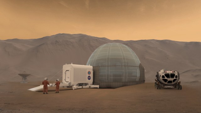 Konsep rumah di Mars yang dirancang ilmuwan NASA. (Foto: NASA/Clouds AO/SEArch)