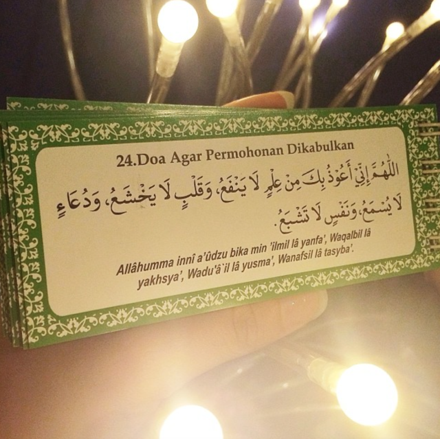 Doa agar permohonan dikabulkan (Foto: Dokumen pribadi)