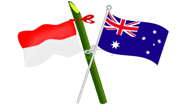ilustrasi bendera Indonesia dan Australia (Foto: Pixabay)