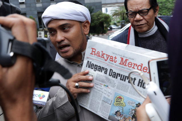 Habib Novel di Polda Meto Jaya. (Foto: Fanny Kusumawardhani/kumparan)