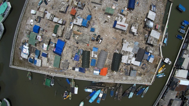 Foto udara kawasan Kampung Akuarium. Foto: Aditia Noviansyah/kumparan