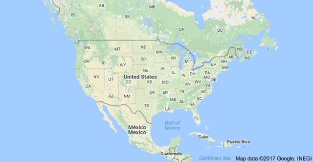 Peta Amerika Serikat (Foto: Google Maps)