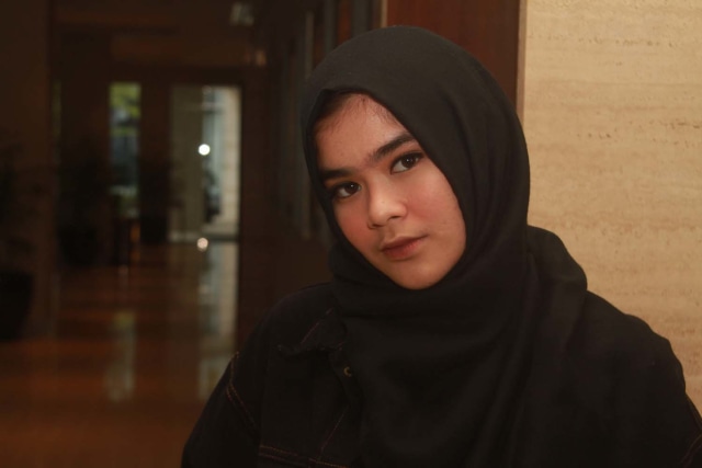 Sivia ikut main film Cahaya Cinta Pesantren. (Foto: Munady/kumparan)