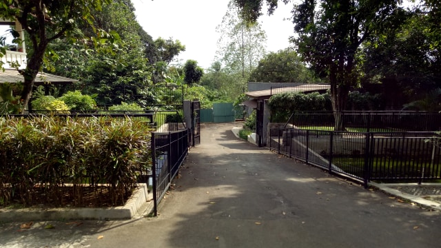 Jalan di dalam area rumah Iwan Fals. (Foto: Utomo Priyambodo/kumparan)