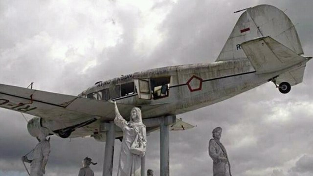 Monumen pesawat terakhir yang ditumpangi Halim. (Foto: Dok. Keluarga Halim Perdanakusuma)