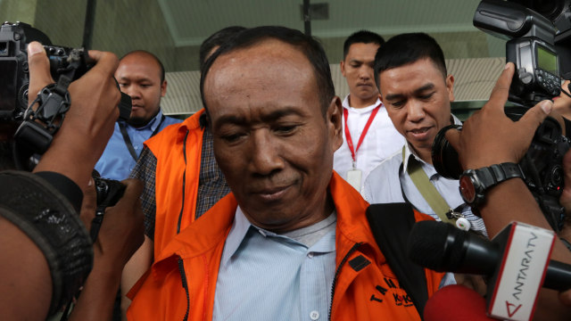 Sugiharto usai diperiksa KPK (Foto: Fanny Kusumawardhani/kumparan)