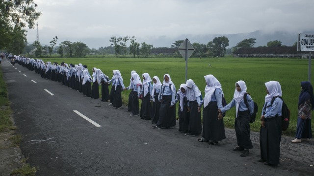 Deklarasi Anti Kekerasan Anak di Sleman (Foto: Hendra Nurdiyansyah/Antara Foto)