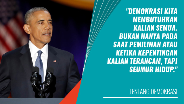 Pidato Perpisahan Barack Obama (Foto: Bagus Permadi/kumparan)