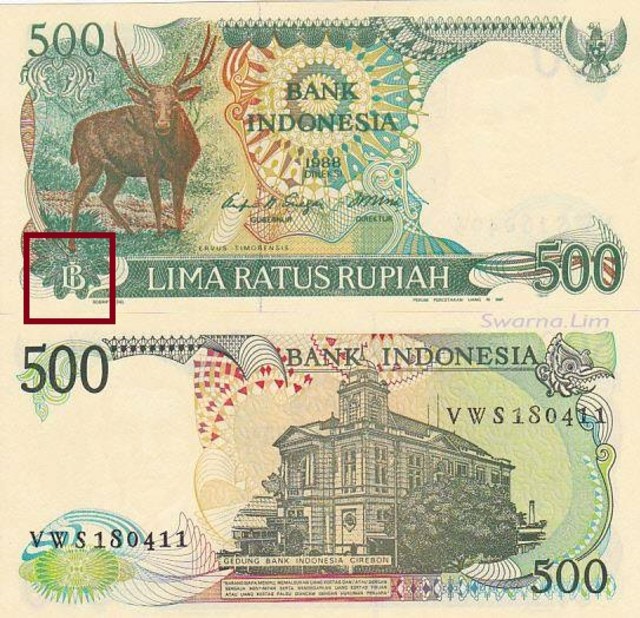 Logo BI di rupiah tahun 1988-an (Foto: Facebook/ Inspirasi Kehidupan)