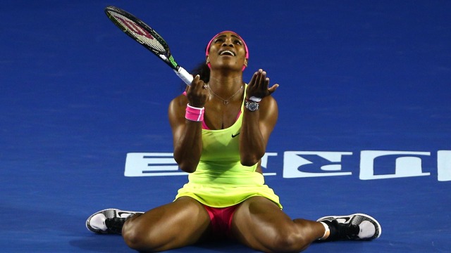 Serena Williams di Australia Terbuka 2015 (Foto: Robert Prezioso/Stringer)