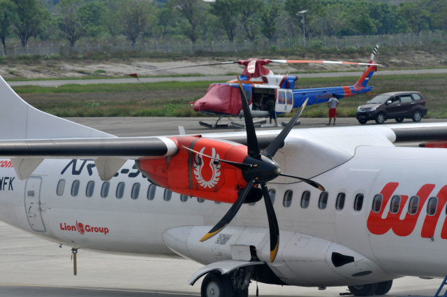 Pesawat Wings Air gangguan mesin  Foto: Fiqman Sunandar/Antara