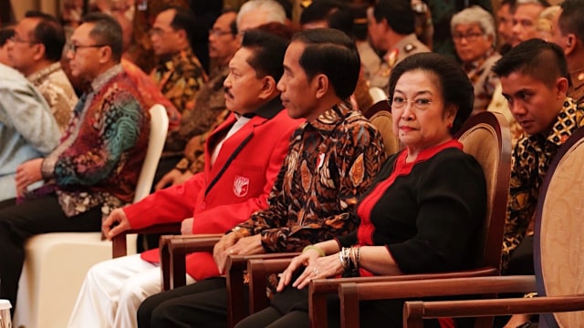 Jokowi tampak hadir di HUT PKPI ke-18. (Foto: Fanny Kusumawardhani/kumparan)