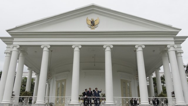 Jokowi dan Shinzo Abe di Istana Bogor (Foto: Rosa Panggabean/Antara Foto)
