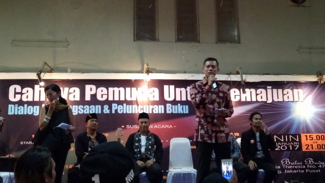 Agus Yudhoyono dalam dialog kebangsaan (Foto: Amanaturrosyidah/kumparan)