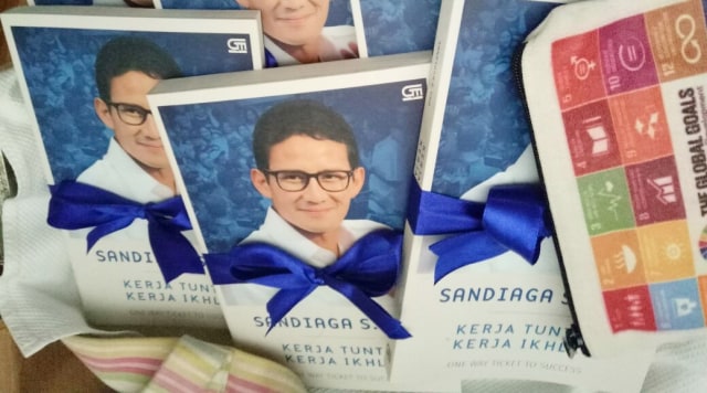 Peluncuran buku Sandiaga Uno. (Foto: Mustaqim Amna/kumparan)