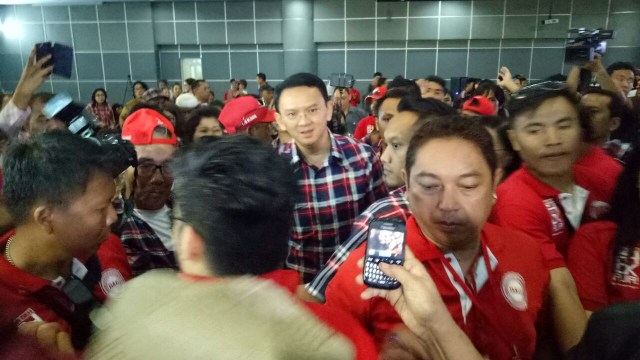 Ahok menghadiri bedah buku di SMESCO. (Foto: Wandha Nur/kumparan)