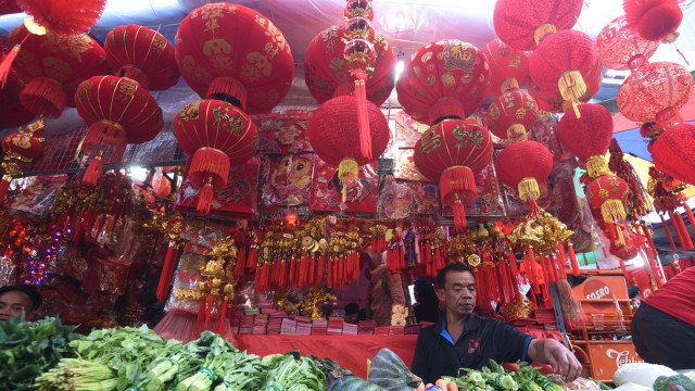 Pernak pernik Imlek (Foto: Akbar Nugroho Gumay/Antara)