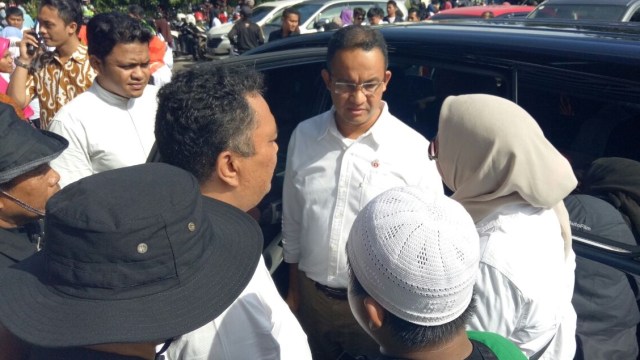 Anies berkampanye di Kemayoran. (Foto: Wanda Nur/kumparan)