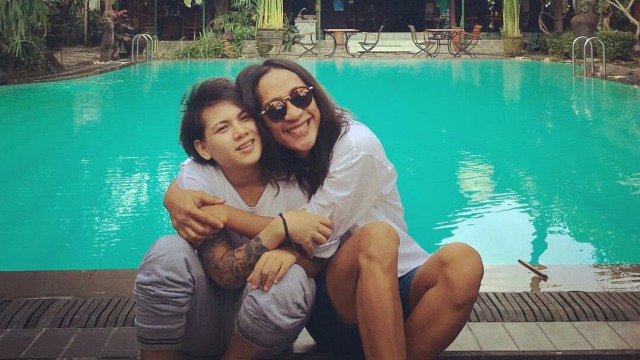 Aming Sugandhi bersama istrinya Evelyn Anjani. (Foto: Instagram @psychodiva2016)