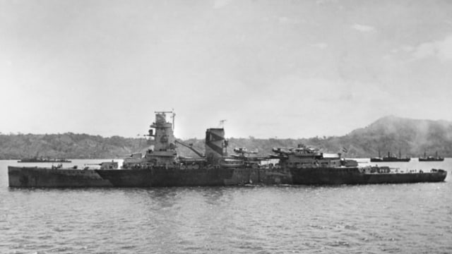 HNLMS De Ruyter tenggelam pada perang Laut Jawa. (Foto: Wikimedia commons)