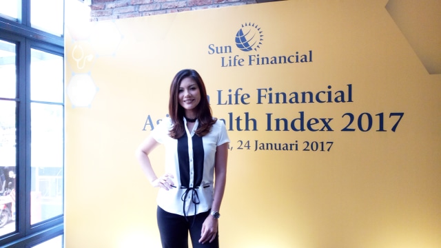 Aline Adita saat acara Sun Life Financial. (Foto: Yurika Kencana/kumparan)