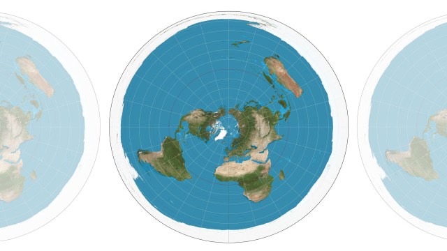 Ilustrasi bumi datar. (Foto: Flat Earth Society)