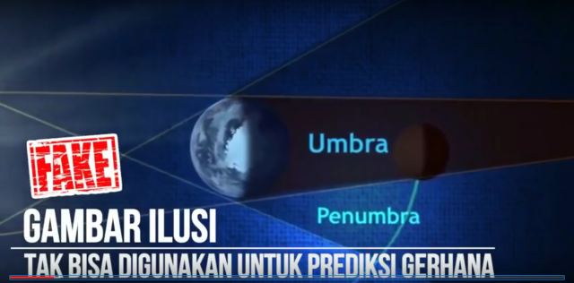 Animasi gerhana dituding palsu (Foto: Youtube/ Flat Earth 101)