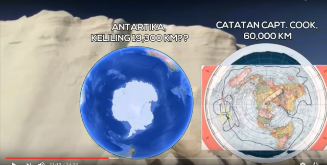 antartika diklaim mengelilingi bumi (Foto: Youtube/ Flat Earth 101)