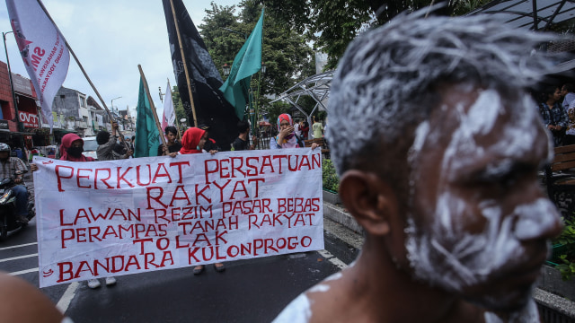 Demo tolak Bandara Kulon Progo 20/1 (Foto: Hendra Nurdiyansyah/Antara)