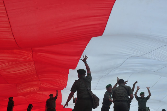 Bendera Merah Putih Indonesia berkibar (Foto: Feny Selly/Antara)