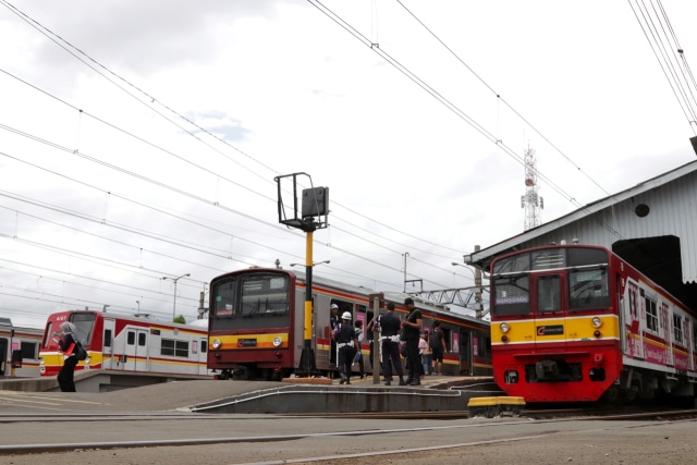 Kereta yang tersedia di Stasiun Bogor. (Foto: Fanny Kusumawardhani/kumparan)