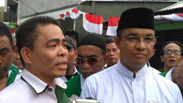 Anies mendapat dukungan dari Umar Kei. (Foto: Wandha Nur/kumparan)