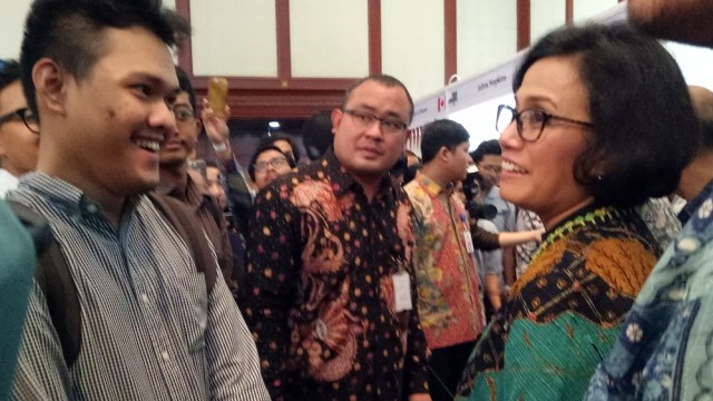 Sri Mulyani dalam acara LPDP Edufair. Foto: Anggi Dwiky Darmawan/kumparan