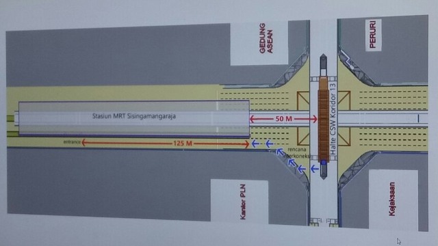 Denah Transjakarta dan MRT. (Foto: Aria Pradana/kumparan)