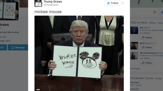 Meme Donald Trump (Foto: Twitter/Trump Draws)