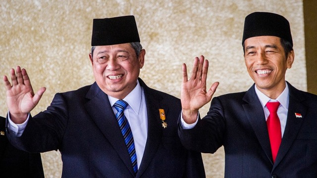 Joko Widodo dan Susilo Bambang Yudhoyono (Foto: Getty Images)