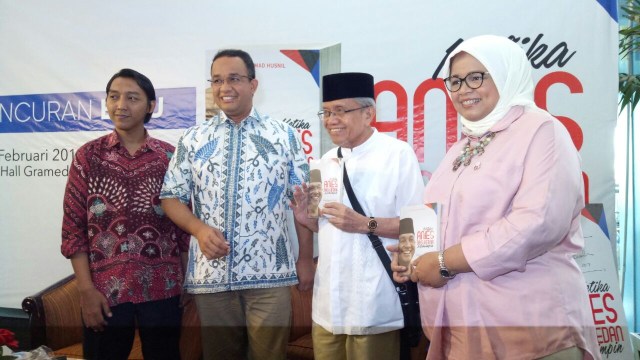 Anies menghadiri peluncuran buku Gramedia. (Foto: Wandha Nur/kumparan)