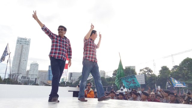 Ahok dan Djarot dalam Konser Gue 2 (Foto: Amanaturrosyidah/kumparan)